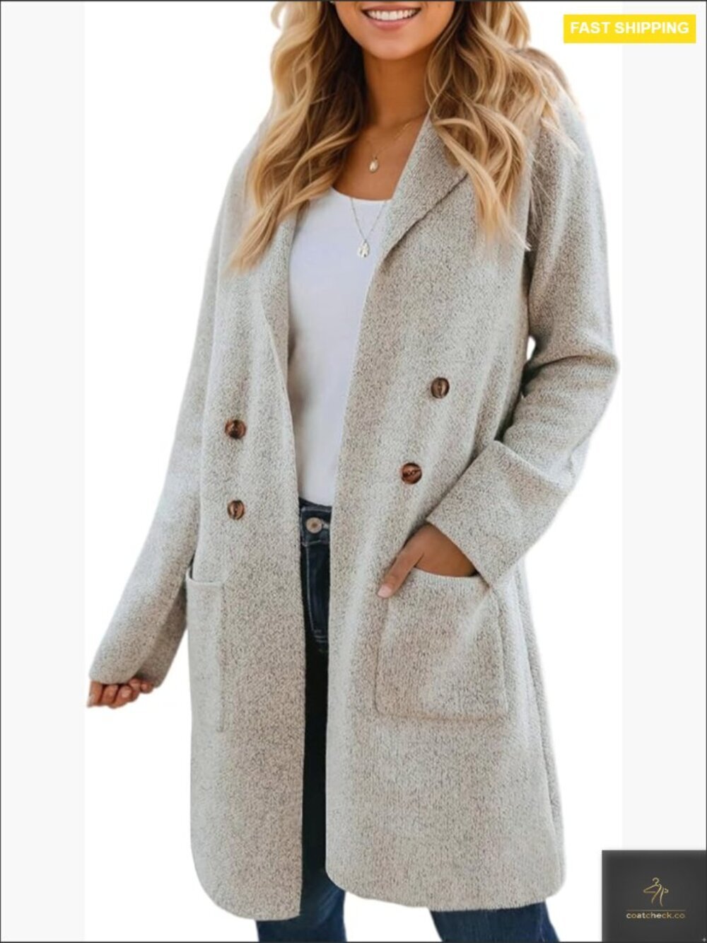 Long Cardigan Sweater Knit Jacket Coatigan Dressy Blazer Classic Chic Oversized